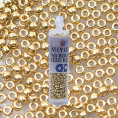 Micanga Miyuki Redonda Yellow Gold Metalica 11-91053 110  2,0mm