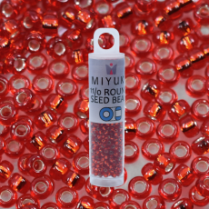 Micanga Miyuki Redonda Flame Red Transparente 11-910 110  2,0mm