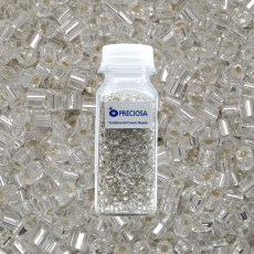Vidrilho Preciosa® Ornela Prata Transparente (78102) 2x9/0=2,6mm