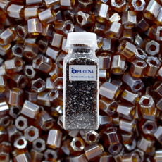 Vidrilho Preciosa® Ornela Topaz Transparente T Lustroso (16110) 2x9/0=2,6mm