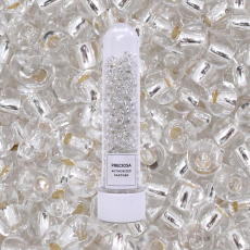 Miçanga Preciosa® Ornela Prata Transparente (78102) 6/0 aprox. 4,1mm