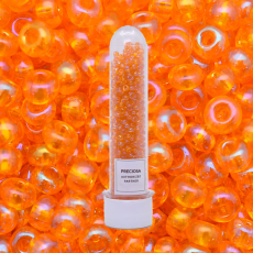 Miçanga Preciosa® Ornela Laranja Transparente T Aurora Boreal (81060) 6/0 aprox. 4,1mm