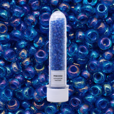 Miçanga Preciosa® Ornela Azul e Roxo Lined Colorido Aurora Boreal (64153) 6/0 aprox. 4,1mm