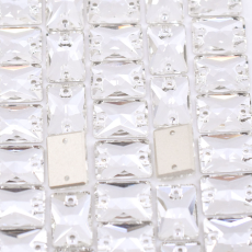Retângulo para costura Supreme Cristal 14x10mm