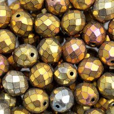 Cristal Preciosa® Ornela Dourado Mesclado Transparente Metálico (2395) 6mm