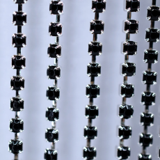 Corrente de Strass Níquel Supreme Jet SS12 = PP24 = 3mm