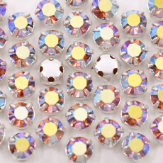 Strass Engrampado para costura LDI Cristais Light Colorado Topaz AB Prateado SS20  4,6mm