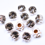 Strass Rivolli Engrampado Prateado Preciosa para costura Black Diamond SS30  6,4mm