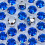 Strass Engrampado para costura Prateado LDI Cristais Capri Blue SS20  4,6mm