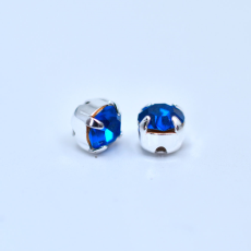 Strass Engrampado para costura Niquel LDI Cristais Capri Blue SS20  4,6mm