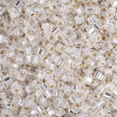 Vidrilho Quadrado Preciosa® Ornela Prata Transparente (78102) 2,6x2,6mm