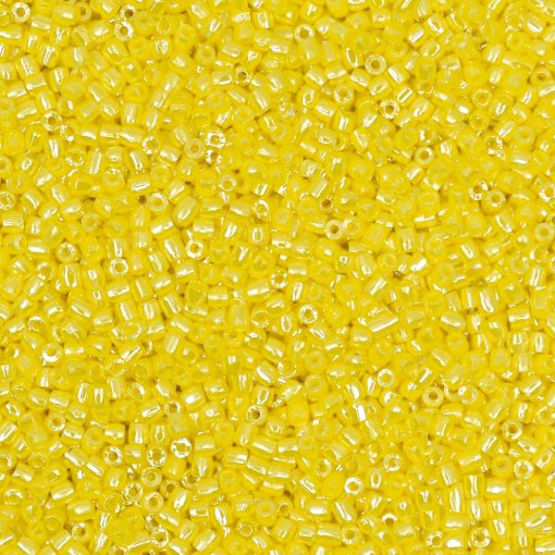 Vidrilho 3 Cut Preciosa Ornela Amarelo Perolado 88110 3x120  1,8mm