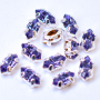 Strass Navete Engrampado Prateado para costura Preciosa Tanzanite 6x3mm