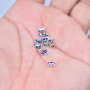 Strass Navete Engrampado Prateado para costura Preciosa Tanzanite 6x3mm