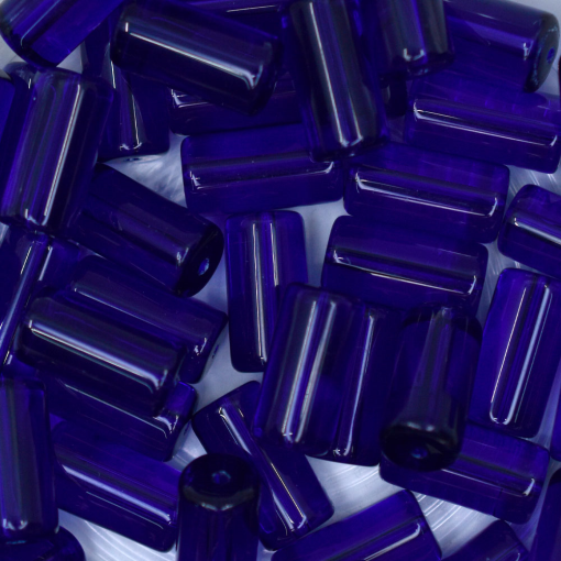 Conta de Vidro Supreme Firma Azul Transparente 20x10mm
