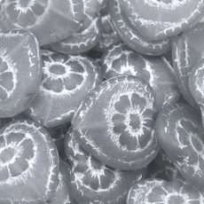 Conta de Vidro Preciosa® Ornela Coração Cinza e Prata (4027) 16x15mm