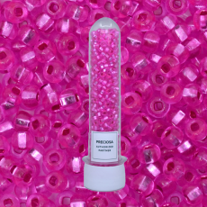 Miçanga Preciosa® Ornela Pink Solgel Dyed Transparente Furo Quadrado (08277) 6/0 aprox. 4,1mm