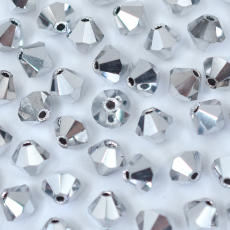 Balão Collection Czech Crystal art. 45169 Prata Cristal Labrador 2x 4mm