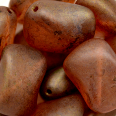 Conta de Vidro Preciosa® Ornela Losango Torcido Topaz Transparente Torcido Mate (8491) 22mm