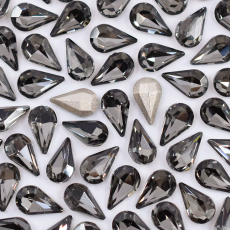 Strass Gota Supreme art. 8017 base cônica Black Diamond 10x6mm