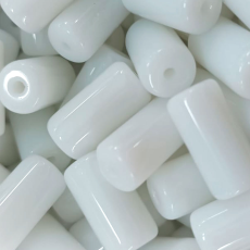 Conta de Vidro Supreme Firma Branco (03050) Fosco 20x10mm