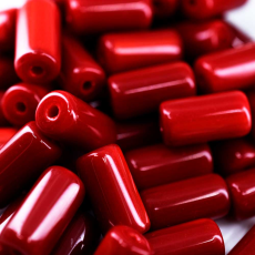 Conta de Vidro Supreme Firma Vermelho (93190) Fosco 20x10mm