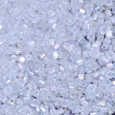 Vidrilho Quadrado Preciosa Ornela Cristal Transparente T Aurora Boreal 78102 2,6x2,6mm