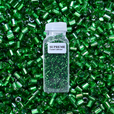 Vidrilho Supreme Verde Transparente AAA 57121 2x110 aprox. 1,8mm