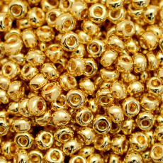 Miçanga Preciosa® Ornela Ouro 24K Metálico (68304) 12/0 = 1,9mm