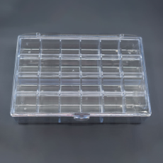 Caixa Organizadora Transparente com 30 Divisorias 2 Andares 18x12,5x5cm