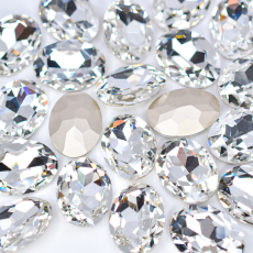 Strass Oval Supreme art.8002 Cristal 10x8mm