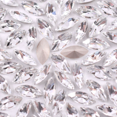 Strass Navete Maxima art. 435.14.615 base conica Cristal 15x7mm
