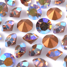 Strass Mc Chaton Preciosa® art. 431 11 111 base cônica Light Colorado Topaz Aurora Boreal SS6,5 = PP14 = 2mm