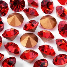 Strass Mc Chaton Preciosa® art. 431 11 111 base cônica Light Siam SS40 = 8,35mm