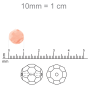 Cristal Bola Supreme Vermelho 90090Transparente Total 10mm