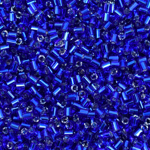 Vidrilho Supreme Azul Transparente AAA 37080 2x110 aprox. 1,8mm