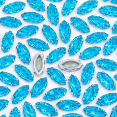 Navete Engrampado para costura Supreme Agua Prateado 10x5mm