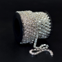 Strass em Corrente LDI Cristais Prateado Cristal 00030 SS18  4,2mm