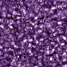 Miçanga Preciosa® Ornela Lilas Solgel Dyed Transparente Furo Quadrado (08228) 6/0 aprox. 4,1mm