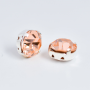 Strass Engrampado Prateado para costura Cristais Preciosa Light Peach SS39  8,2mm