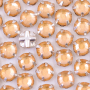 Strass Chaton Rose Engrampado para costura Niquel Collection Czech Crystal Amber Gold SS20  4,6mm