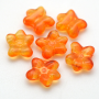 Conta de Vidro Preciosa Ornela Margarida 2 furos Laranja Transparente 90030 12x14mm