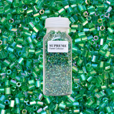 Vidrilho Supreme Verde Transparente T Aurora Boreal (51430) 2x11/0 aprox. 1,8mm