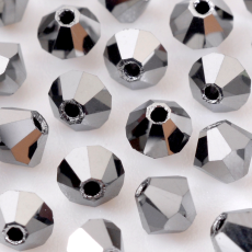 Balão Preciosa® art. 451 69 302 Jet Hematite 2x 4mm