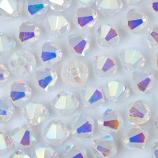 Balão Preciosa® art. 451 69 302 White Opal Aurora Boreal (2x) 4mm