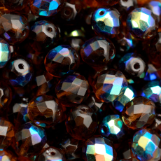 Cristal Preciosa® Ornela Marrom Transparente Aurora Boreal (10230) 12mm