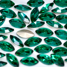 Strass Navete Supreme art.8004 base conica Emerald 15x7mm