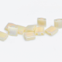 Micanga de Vidro Miyuki Tila Beads 2 Furos Ivory Pearl Ceylon Perolado AB TL486 5x5x1,9mm