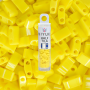 Micanga de Vidro Miyuki Half Tila Beads 2 Furos Amarelo Fosco TLH404 5x2,3x1,9mm