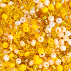 Micanga de Vidro PreciosaOrnelaJablonex Mix Tons Amarelo 60 aprox. 4,1mm